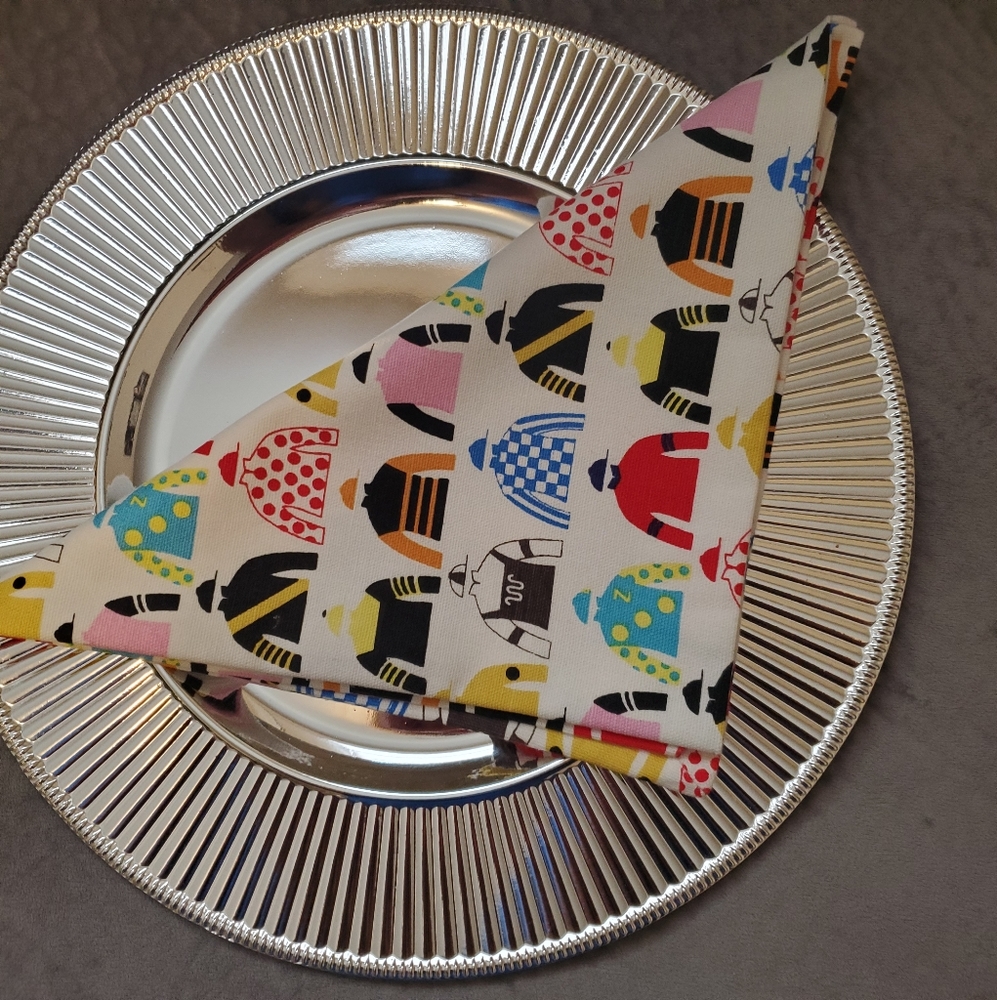 NWT Derby Triple Crown set of 4 Cotton Napkins